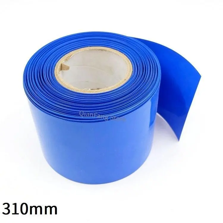 Pvc Heat Shrink Tube 310Mm Width Blue Protector Shrinkable Cable Sleeve Sheath Pack Cover For 18650 Lithium Battery Film Wrap 1