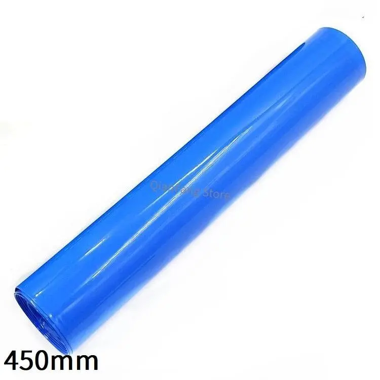 Pvc Heat Shrink Tube 450Mm Width Blue Protector Shrinkable Cable Sleeve Sheath Pack Cover For 18650 Lithium Battery Film Wrap 1