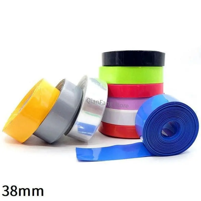 Pvc Heat Shrink Tube 58Mm Width Blue Clear Shrinkable Cable Sleeve Sheath Pack Cover For 18650 Lithium Battery Film Wrap 1