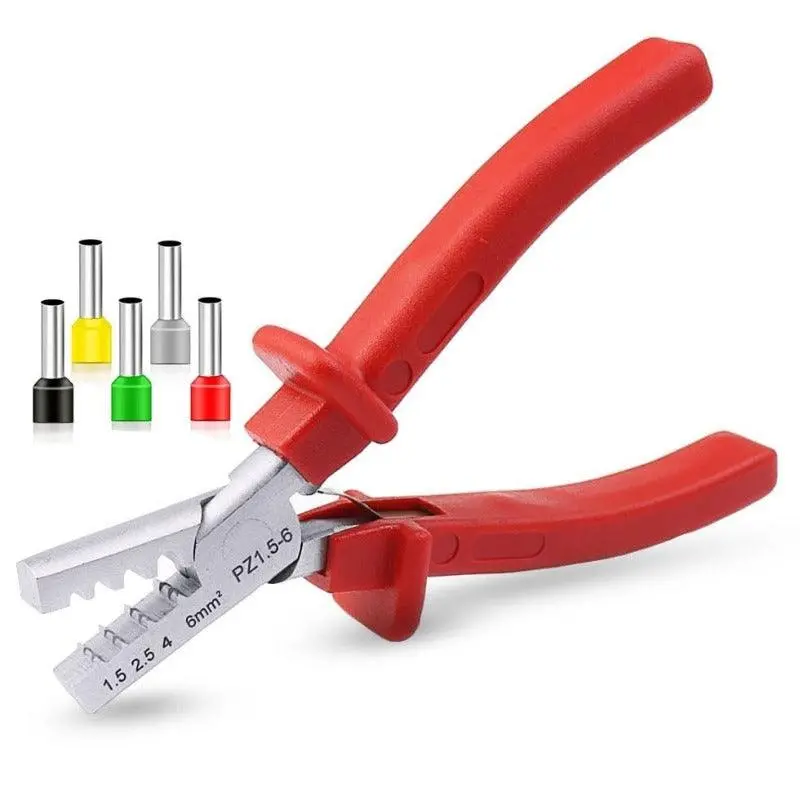 Pz1.5-6 Germany Style Small Crimping Plier For Cable End Sleeves Special Tool Steel 1