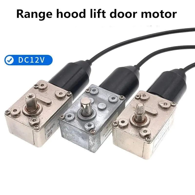 Range Hood Lift Door Motor Dc 12V 3Rpm Shaft M5 M6 8Mm For Automatic Door Opening And Closing Synchronous Gear Motor Range Hood 1