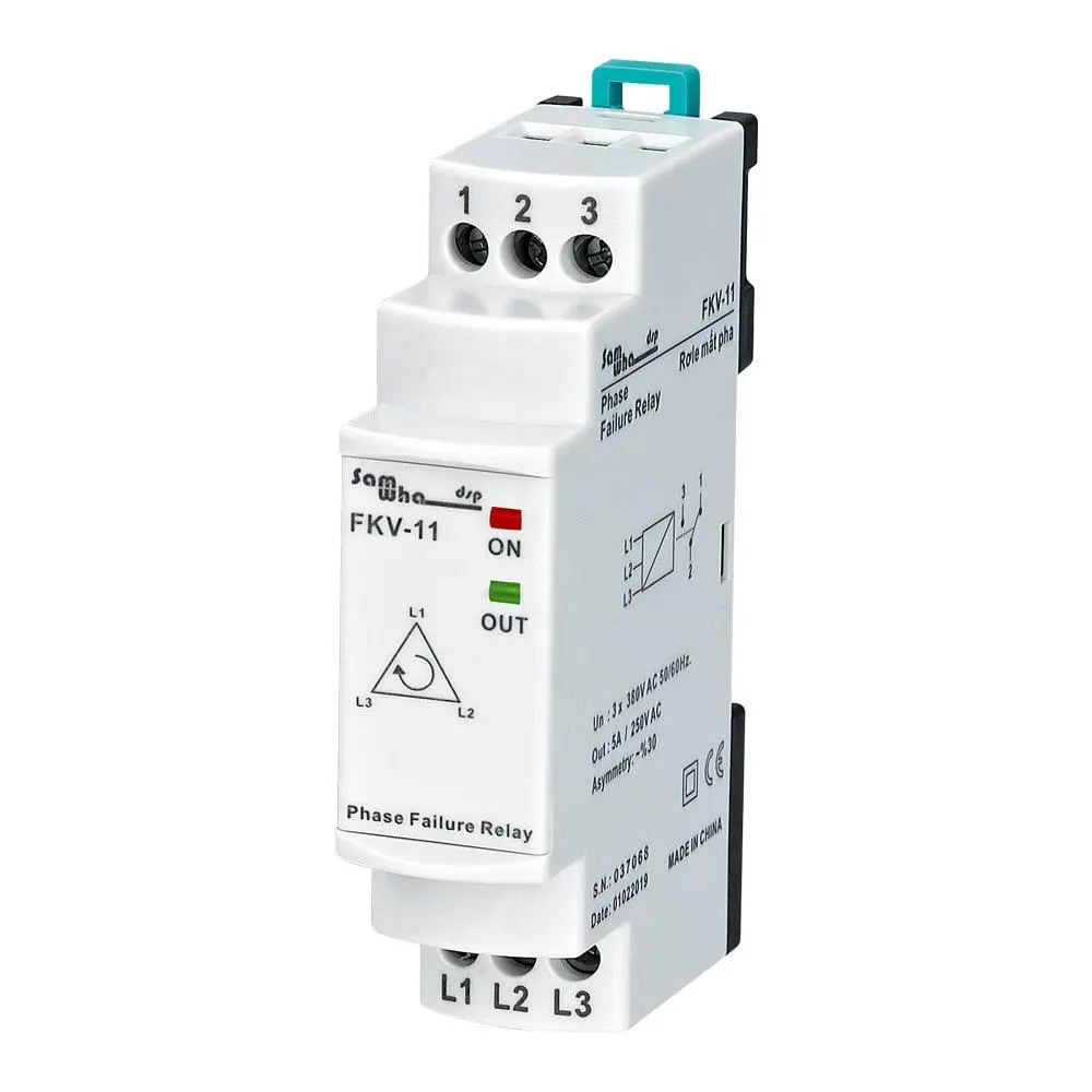 Samwha-Dsp Fkv-11 3*380Vac Non-Neutual Three-Phase Phase Failure, Phase Asymmetry (Fixed. 30%) Relay 1