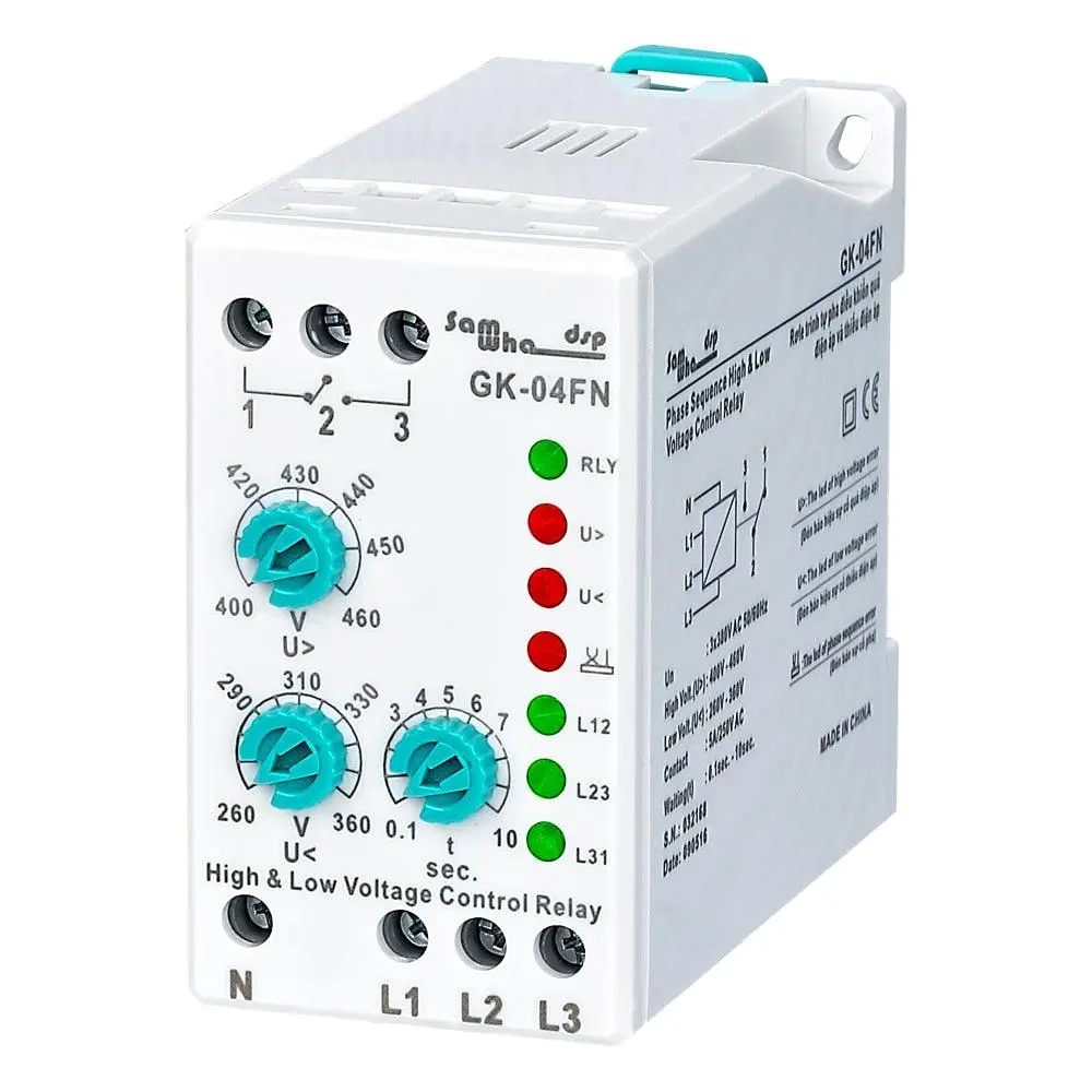 Samwha-Dsp Gk-04Fn Phase Control Adjustable Protection Relay (3*380V With Neutral Wire) 1
