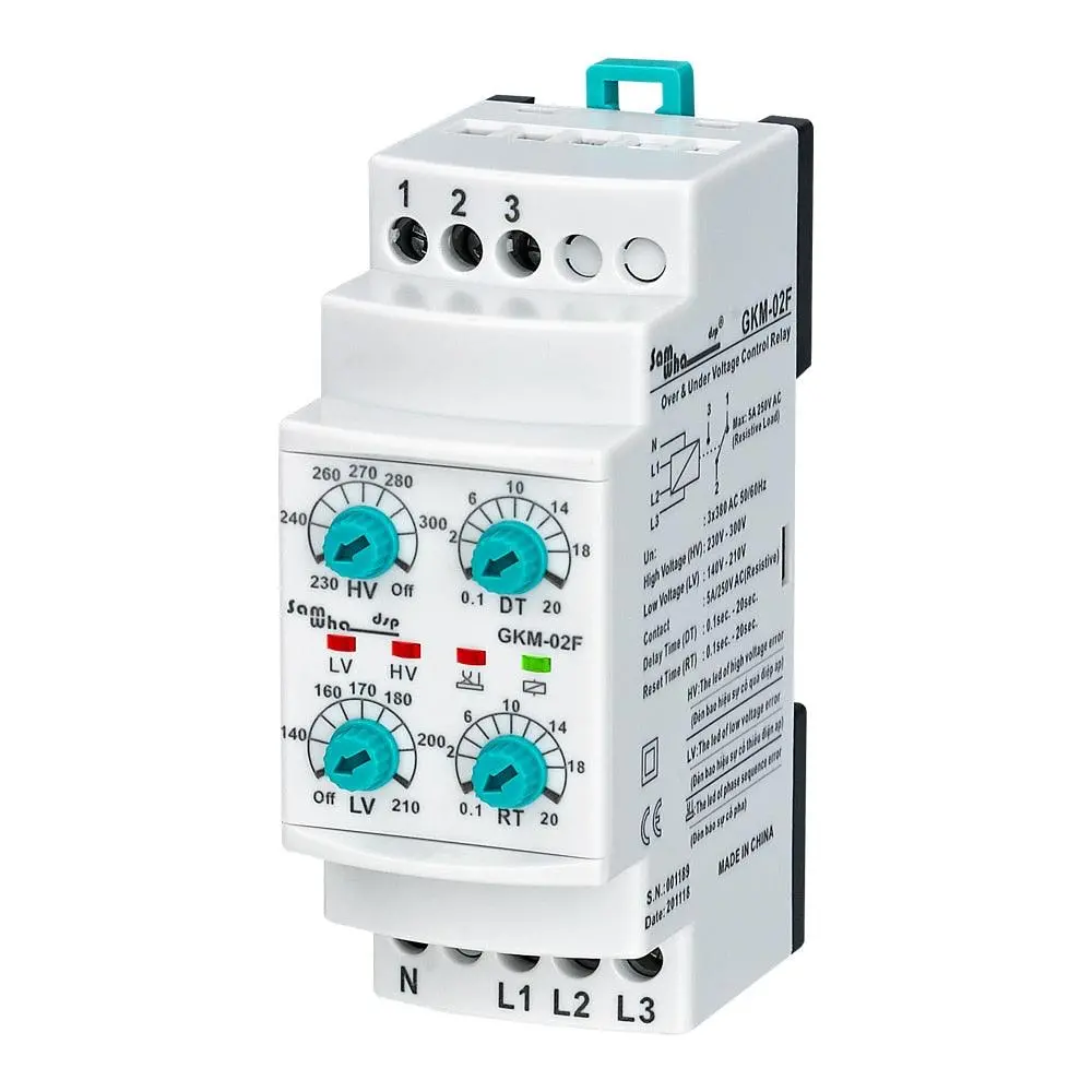 Samwha-Dsp Gkm-02F 3*380Vac Phase Sequence, Under&Over Voltage Relay 1