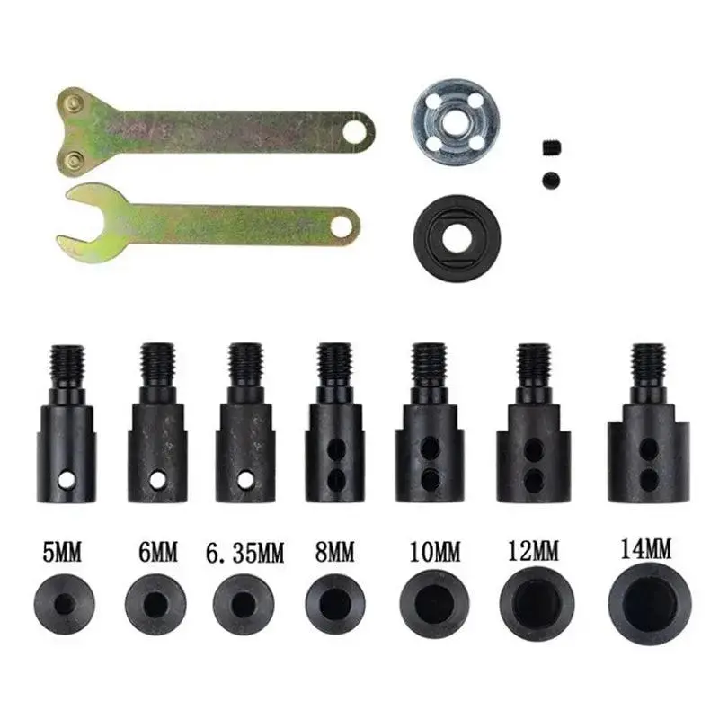 Saw Blade Adapter M10 5/8/10/12/14/16Mm Drill Spindle Chuck Adapter Grinding Polishing Motor Shaft Connecting Rod Sleeve New 1