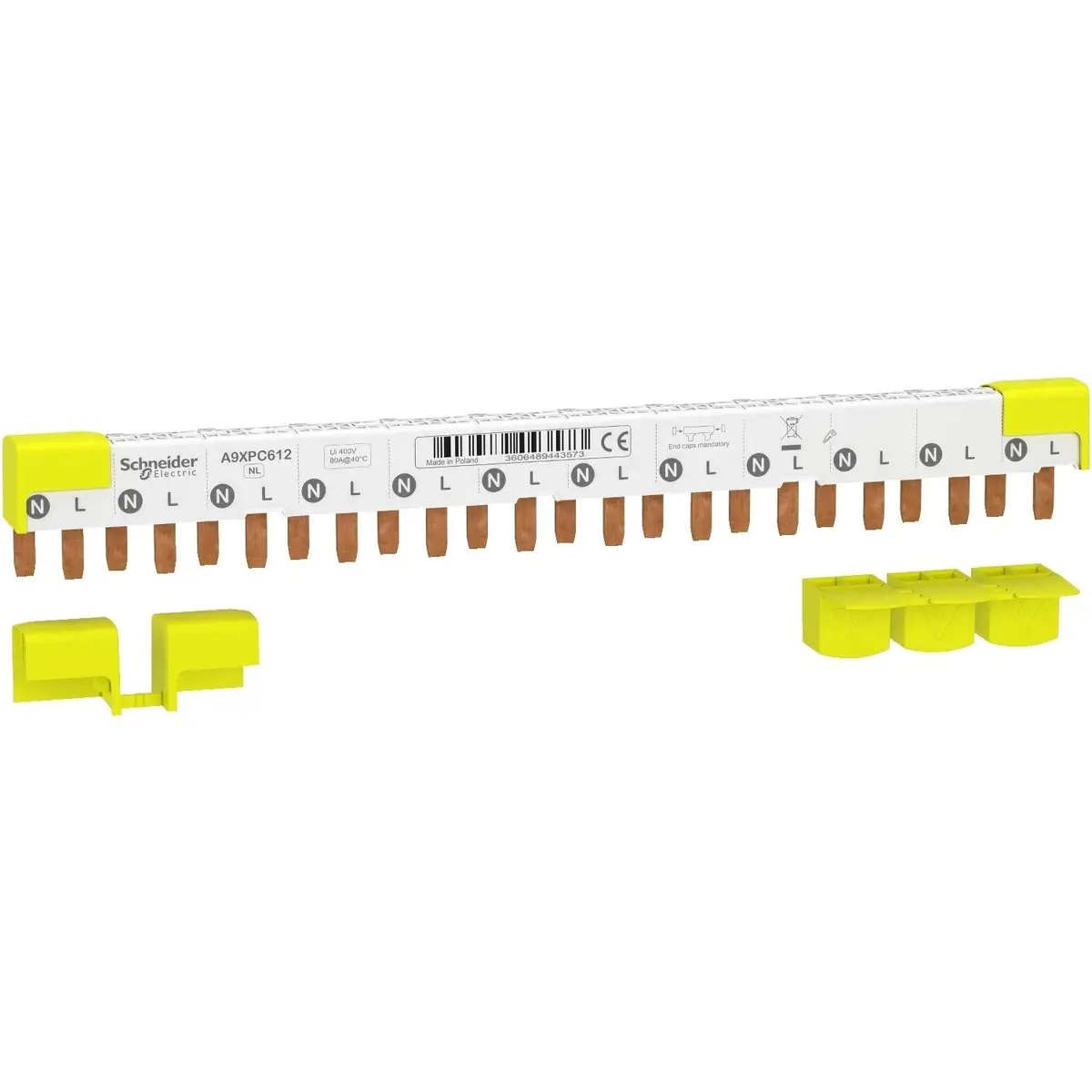 Schneider Electric Acti 9 A9xpc612 12X18mm Comb Busbar 12 Channels N+1L Use For 1P+N Mcb Miniature Circuit Breaker 1
