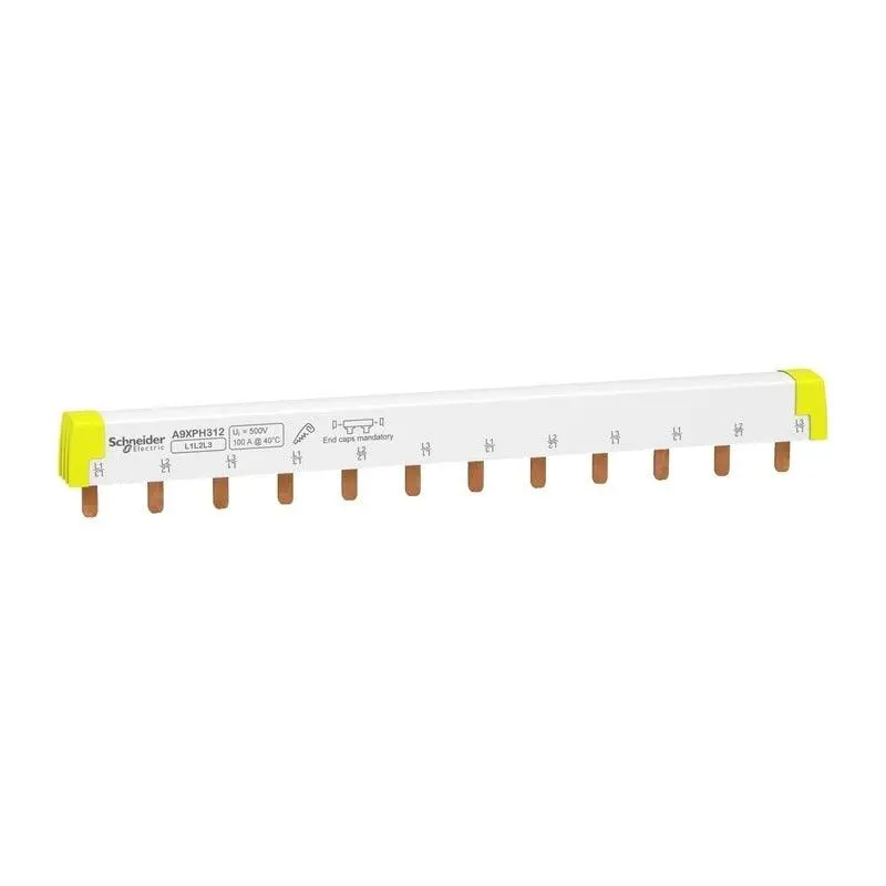 Schneider Electric Acti 9 Series A9xph312 12X18mm Comb Busbar 4 Channels 3 L Use For 3P Mcb Miniature Circuit Breaker 1