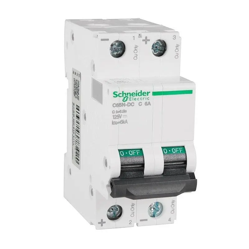 Schneider Electric Multi 9 C65n-Dc Mcb 2P Dc Miniature Circuit Breaker C 1A 2A 4A 6A 10A 16A 20A 25A 32A 40A 50A 63A 1