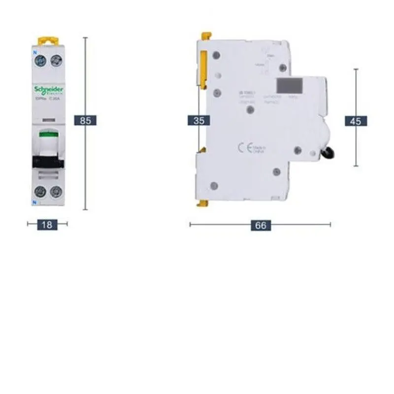Schneider- Mcb Circuit Breaker Idpna 1P+N/ 6A-40A 4