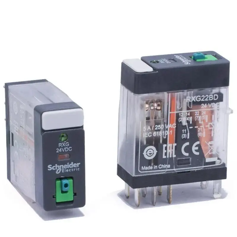 Schneider- Standard Cover Power Relay Dpdt| Rxg22rd  Rxg22jd 1