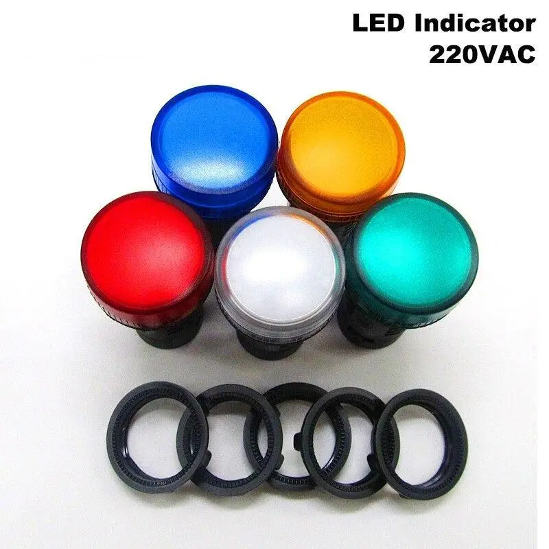 Schneider-  Xb2bvm4lc 220Vac Button Led Signal Indicator| Color Optional 1