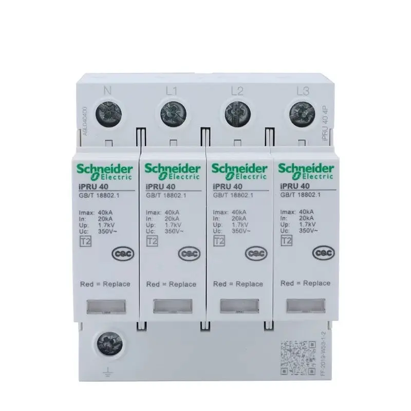 Schneider- Type Ii Pluggable Surge Protector Ipru| 3P+N 10Ka-120Ka Optional 1