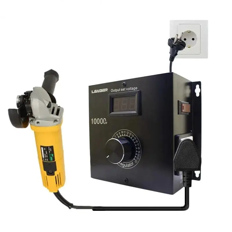 Scr Dimmer Portable Speed Temperature Light Voltage Adjustable Regulator Ac 220V 10000W Compact Variable Voltage Controller 1