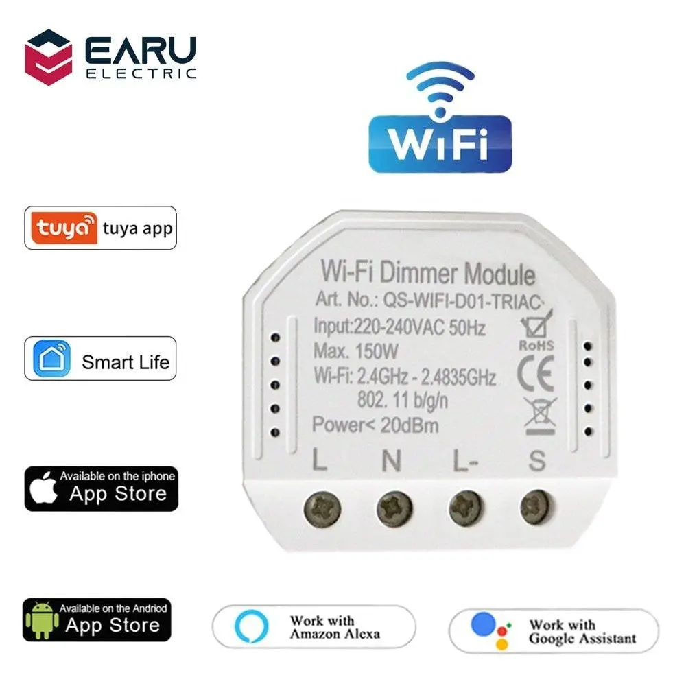 Smart Wifi Led Light Dimmer Controller Switch Smart Life Tuya App Remote Control 1/2 Way Switch Work With Alexa Echo Google Home 1