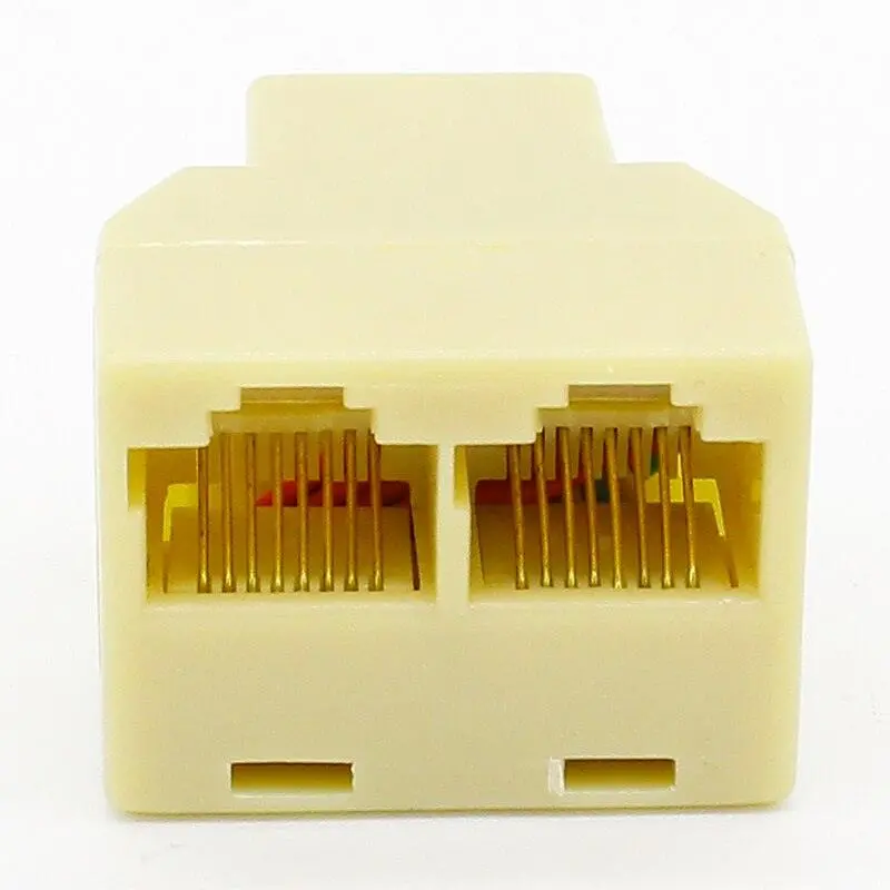 Socket Rj-45 Splitter Adatper Connector Ethernet Network Adapter Rj45 Splitter Cable Cat5 Cat6 Lan 8P8c Modular Plug For Laptop 2
