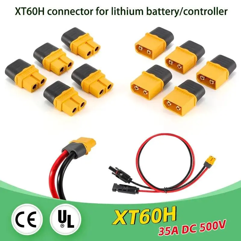 Solar To Xt60 Charge Extension Cable 12Awg Compatible With Mc-4 To Xt60 Adapter Cable For Xt60 Input Port Portable Power Station 1