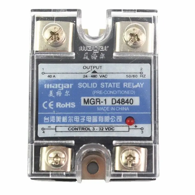 Solid State Relay Mgr-40A Da Dc-Ac 1