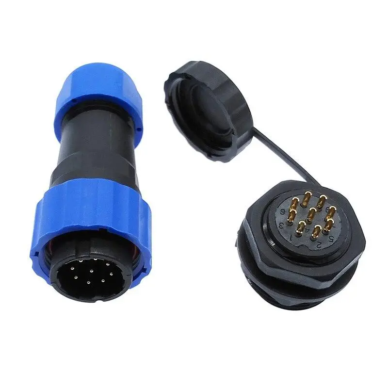 Sp20 Ip68 Waterproof Connector 1 Pin 2 Pin 3/4/5/6/7/8/9/10/12/14Pins Connectors Plug And Socket 2