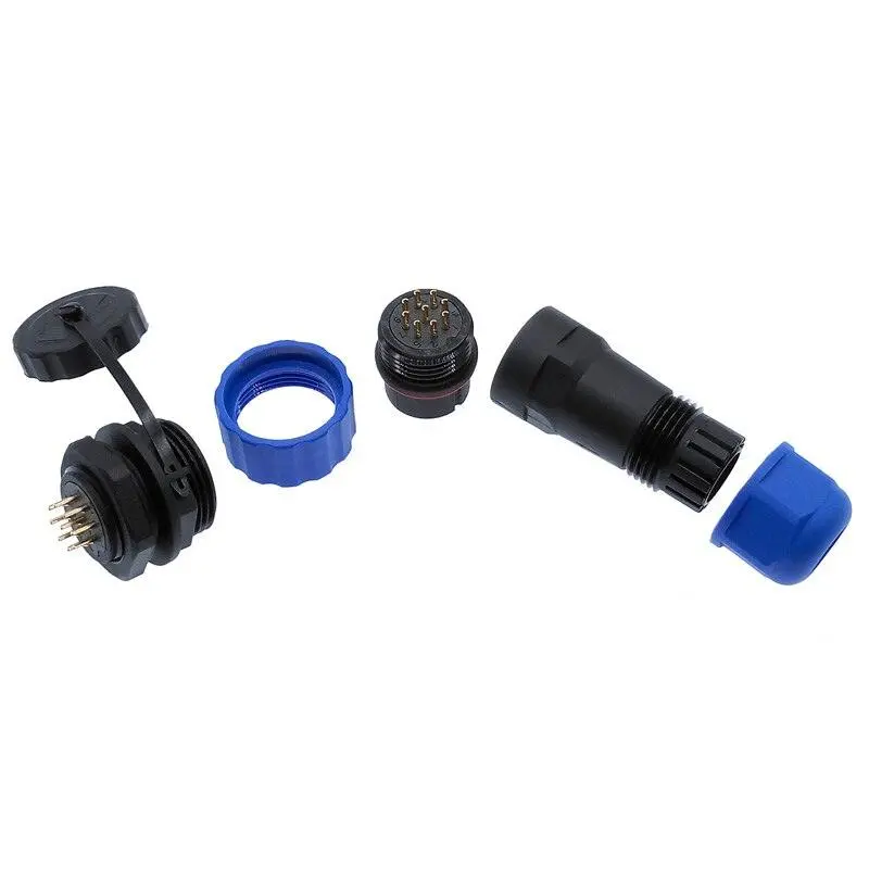 Sp20 Ip68 Waterproof Connector 1 Pin 2 Pin 3/4/5/6/7/8/9/10/12/14Pins Connectors Plug And Socket 6