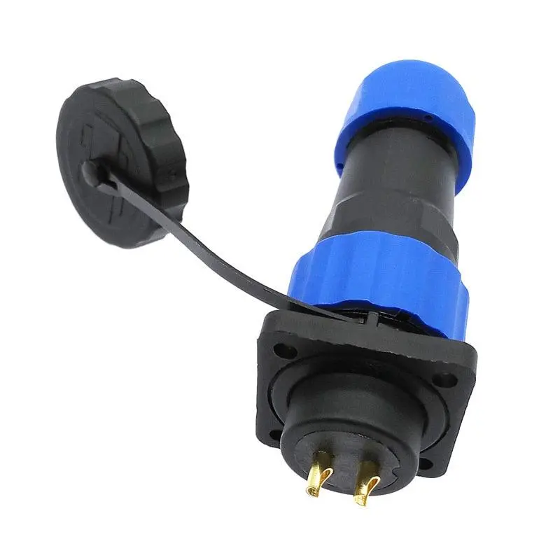 Sp20 Waterproof Connector Plug And Socket With Flange 4 Hole Ip68 1 Pin 2 Pin 3/4/5/6/7/8/9/10/12/14Pin 1
