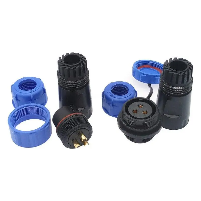 Sp2110 Sp2111 Waterproof Docking Connector 2 Pin 3Pin 4Pin 5Pin 7Pin 9Pin 12Pin Ip68 Power Cable Connector Sp21 3