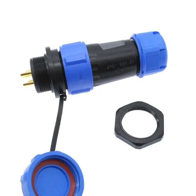 Sp2110 Sp2112 Back Nut Waterproof Connector Sp21 2Pin 3Pin 4Pin 5Pin 7Pin 9Pin 12 Pin Ip68 Connectors Plug And Socket 1
