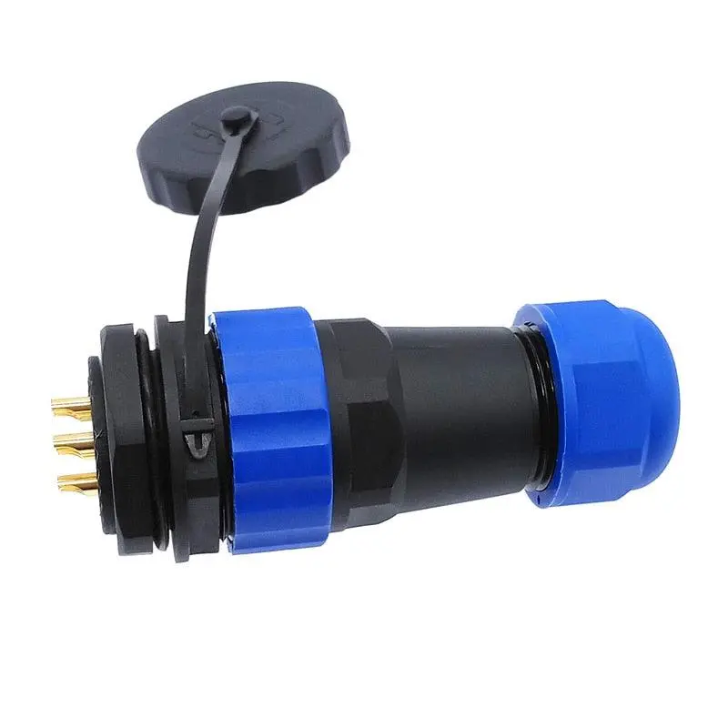 Sp28 Straight Waterproof Connector 2 Pin 3/4/5/6/7/8/9/10/12/14/16/19/22/24/26Pin Ip68 Threaded Socket 4