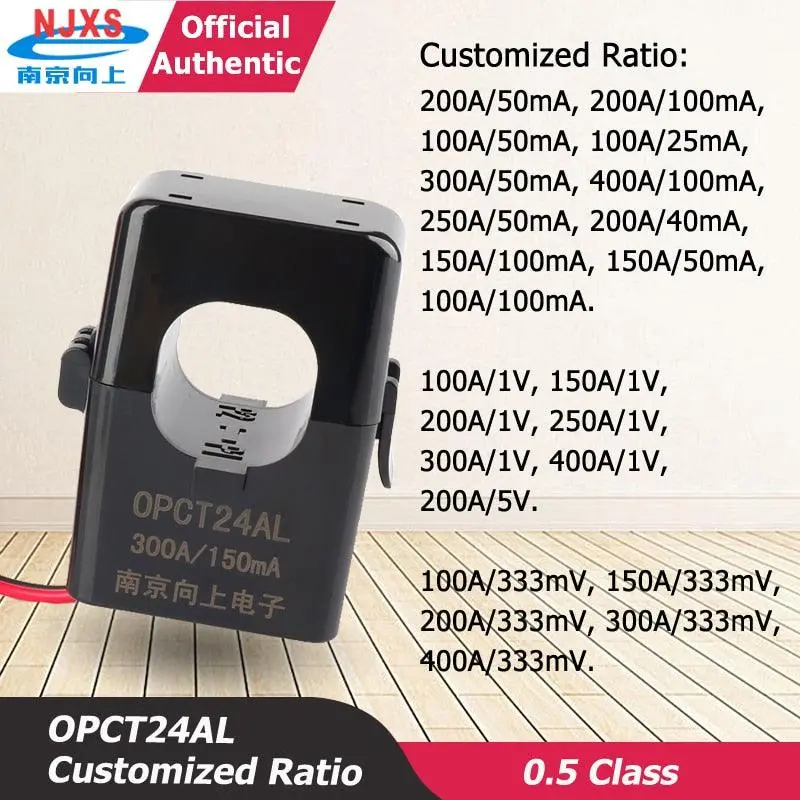 Split Core Current Transformer Open Type Opct24al 100A:1V 150A 200A/1V 300A/1V 200A/5V 1