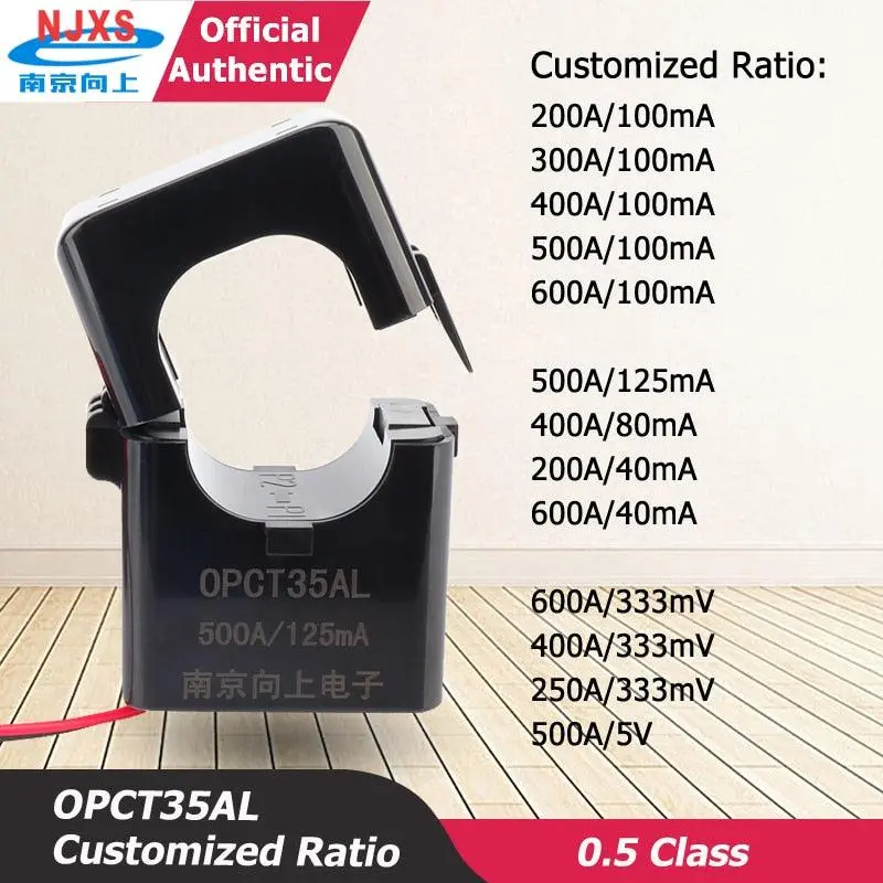 Split Core On Current Transformer Opct35al 200A/333Mv 400A/0.33V 600A0.33V 500A:5V 1