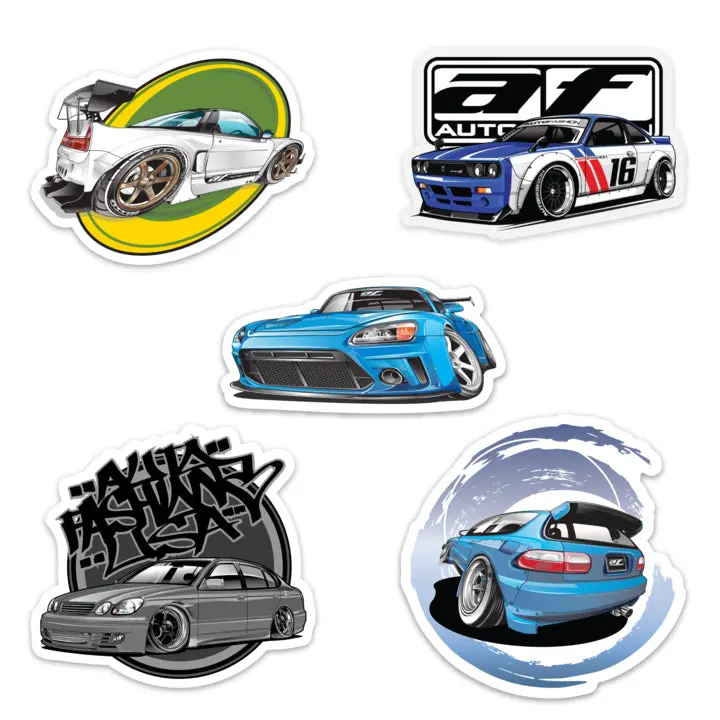 Af Mini Car Sticker Pack 1