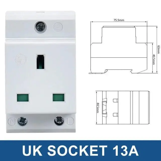 Taixi- Din Rail Socket 250V 16A Industrial Socket Uk Us Fr Eu Au It Optional 11