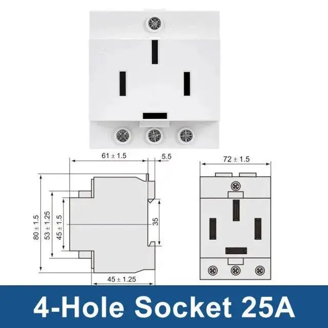 Taixi- Din Rail Socket 250V 16A Industrial Socket Uk Us Fr Eu Au It Optional 5