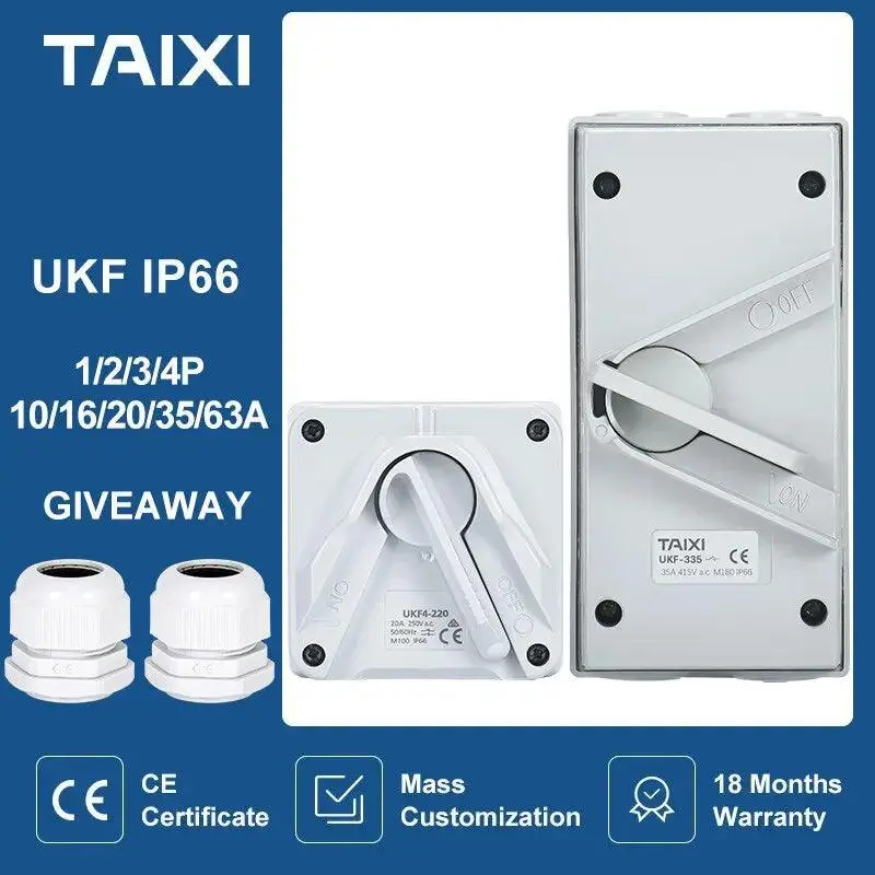 Taixi- Industrial Ip66 Waterproof Isolator Electric Switch 1