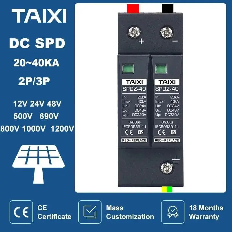 Taixi- Photovoltaic Dc Spd 2P/3P Dc12v 24V 48V 500V 690V  800V 1000V 1