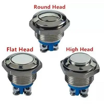 The 22Mm Metal Push  Button Switch Reset Button Instant Doorbell Car Horn Waterproof Stainless Steel For Car Auto Engine Start 1