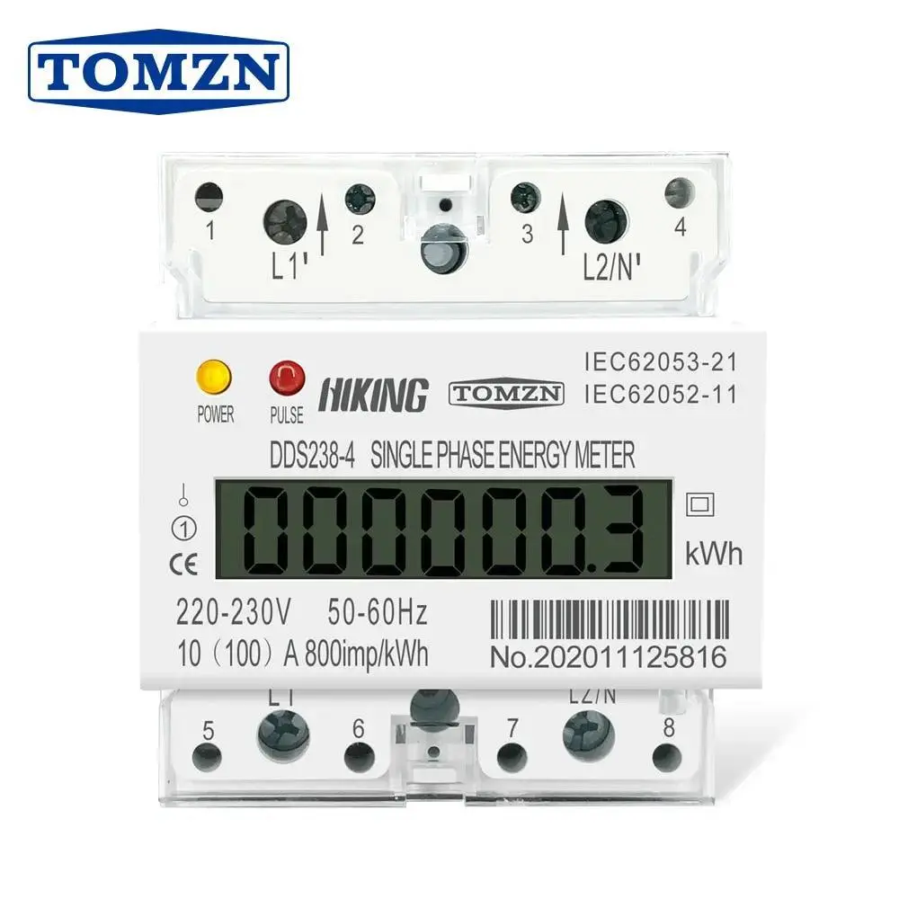 Tomzn- 30(100)A Energy Meter| Single Phase Din Rail Type 1