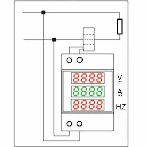 Tomzn- 3In1 Din Rail Led Voltage Current Frequency Meter/ With Extra Ct 2