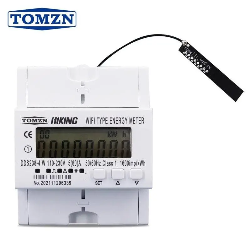 Tomzn- 5(60)A Single Phase Wifi Smart Energy Meter Rs485/ Antenna Optional 1