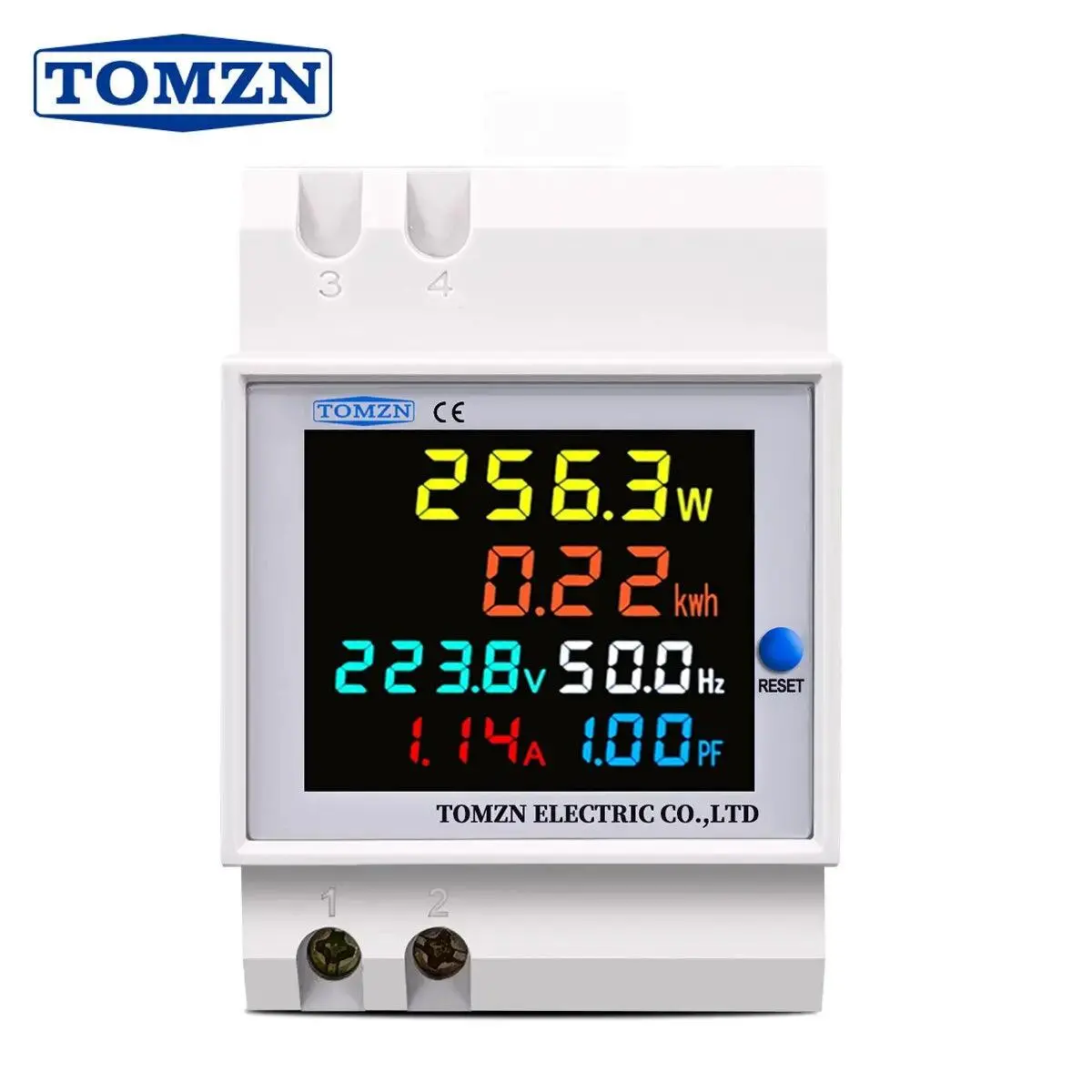 Tomzn- Din Rail Ac Monitor 6In1- 100A Frequency Meter| 40-300V/ 250-450V Optional 1