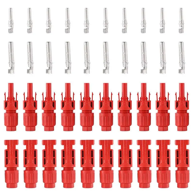 Tüv Ip68 Dc Solar Red Connector 1000V30a Pv Panel Stecker Connectors Kit 3