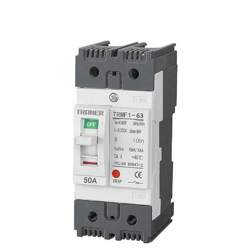 Two Pole Mccb Trmf1-63 240V/14Ka 2P 15.20.25.32.40.50.63A Molded Case Circuit Breaker 1
