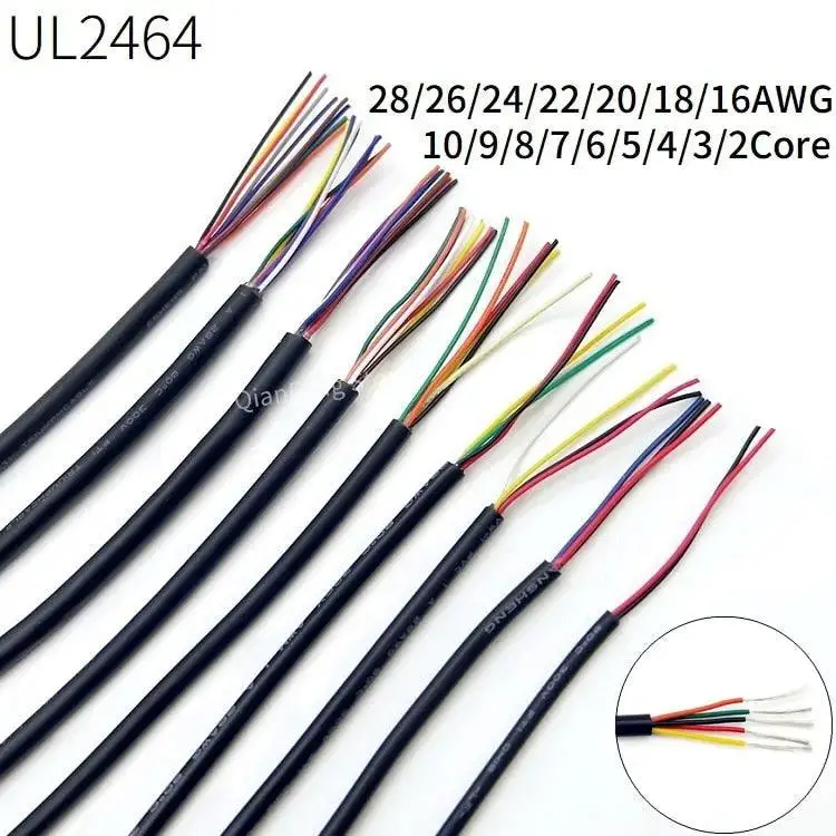 Ul2464 -2/5/10M Sheathed Wire Cable| 28-16 Awg Optional 1