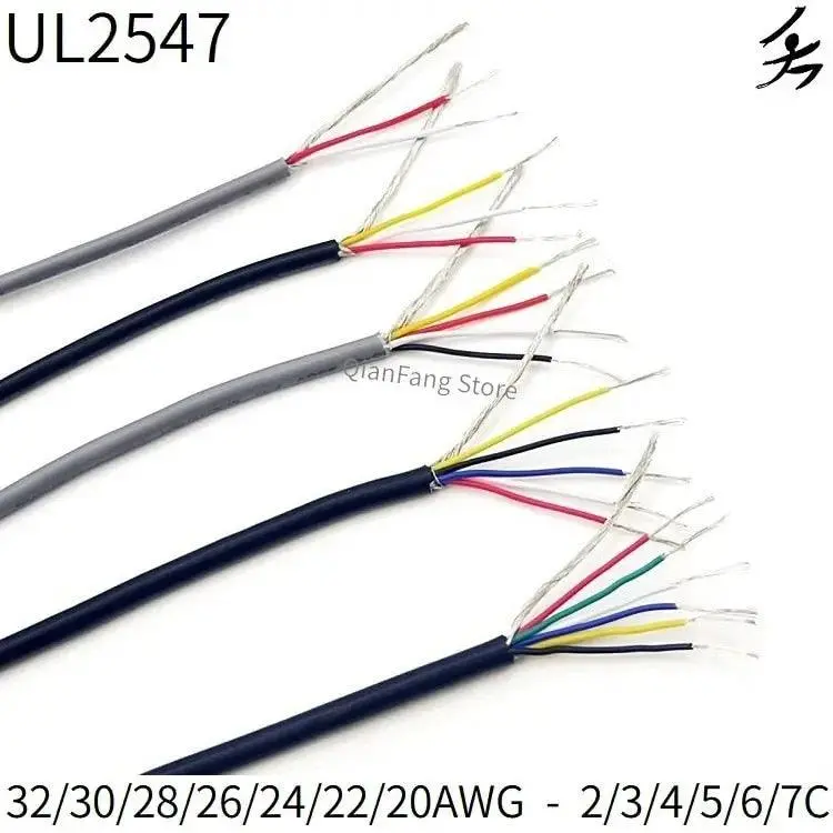 Ul2547- 2/5/10M Shielded Wire Signal Cable| 32-20 Awg Optional 1