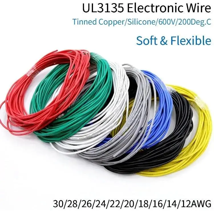 Ul3135 Soft Silicone Rubber Insulated Copper Wire | 30-12 Awg Optional 1