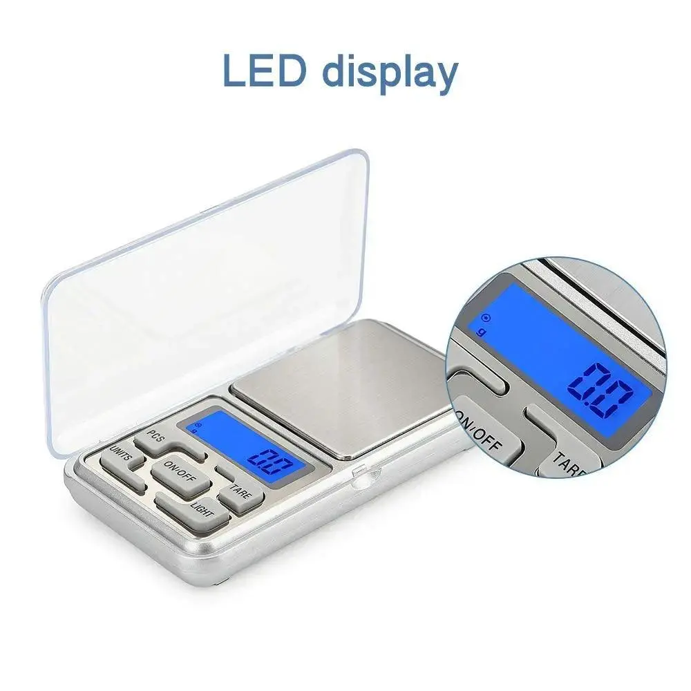 Vastar- 200G/300G/500G X 0.01G /0.1G/Mini Presicion Pocket Electronic Digital Scale 2