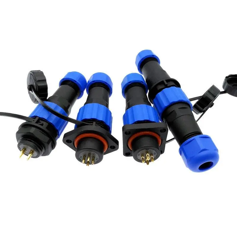 Waterproof Connector Sp16 Ip68 Cable Connector Plug &Amp; Socket Male And Female 2 3 4 5 6 7 8 9 Pin 1