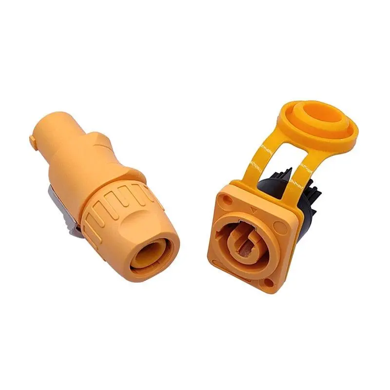 Waterproof Led 3Pins Power Plug Audio Power Supply Plug Flame-Retardant Industrial Power Connector 1