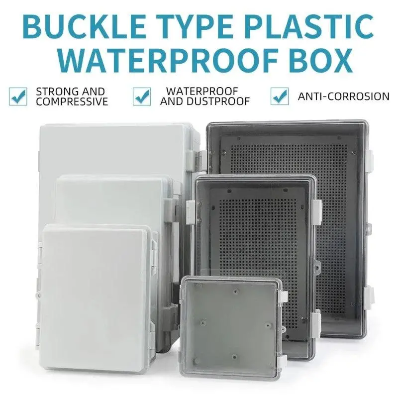 Waterproof Plastic Enclosure With Hasp Electrical Junction Box Outdoor Sealed Switch Power Case Electrical Distribution Boxes 1