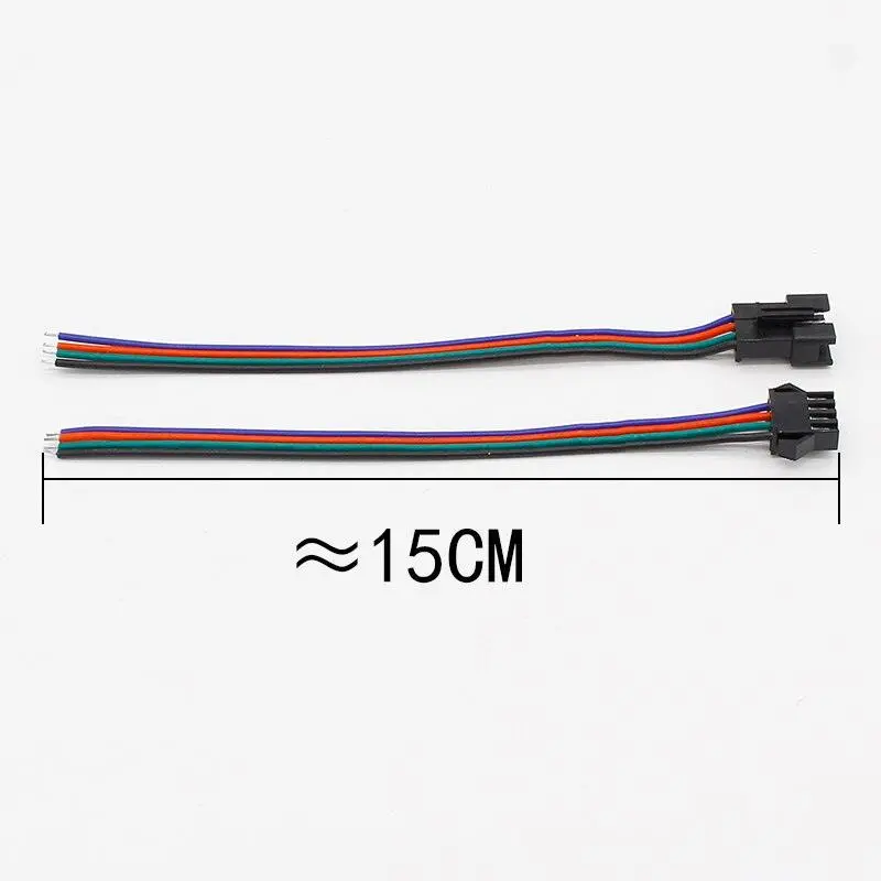 Wholesale 10 Pairs 4Pin Jst Connector Male Female Cable For Smd 5050/3528 Rgb Color Led Strip Wire Ws2801 Lpd8806 Rgb Led Strip 2