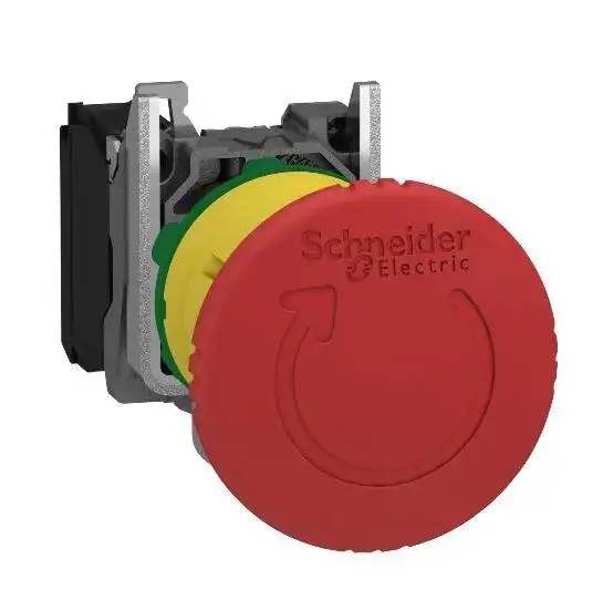 Xb4bs8442 = Zb4bz102 + Zb4bs844 Harmony Xb4, Emergency Stop Switching Off, Metal, Red Mushroom Ø40, Ø22 1